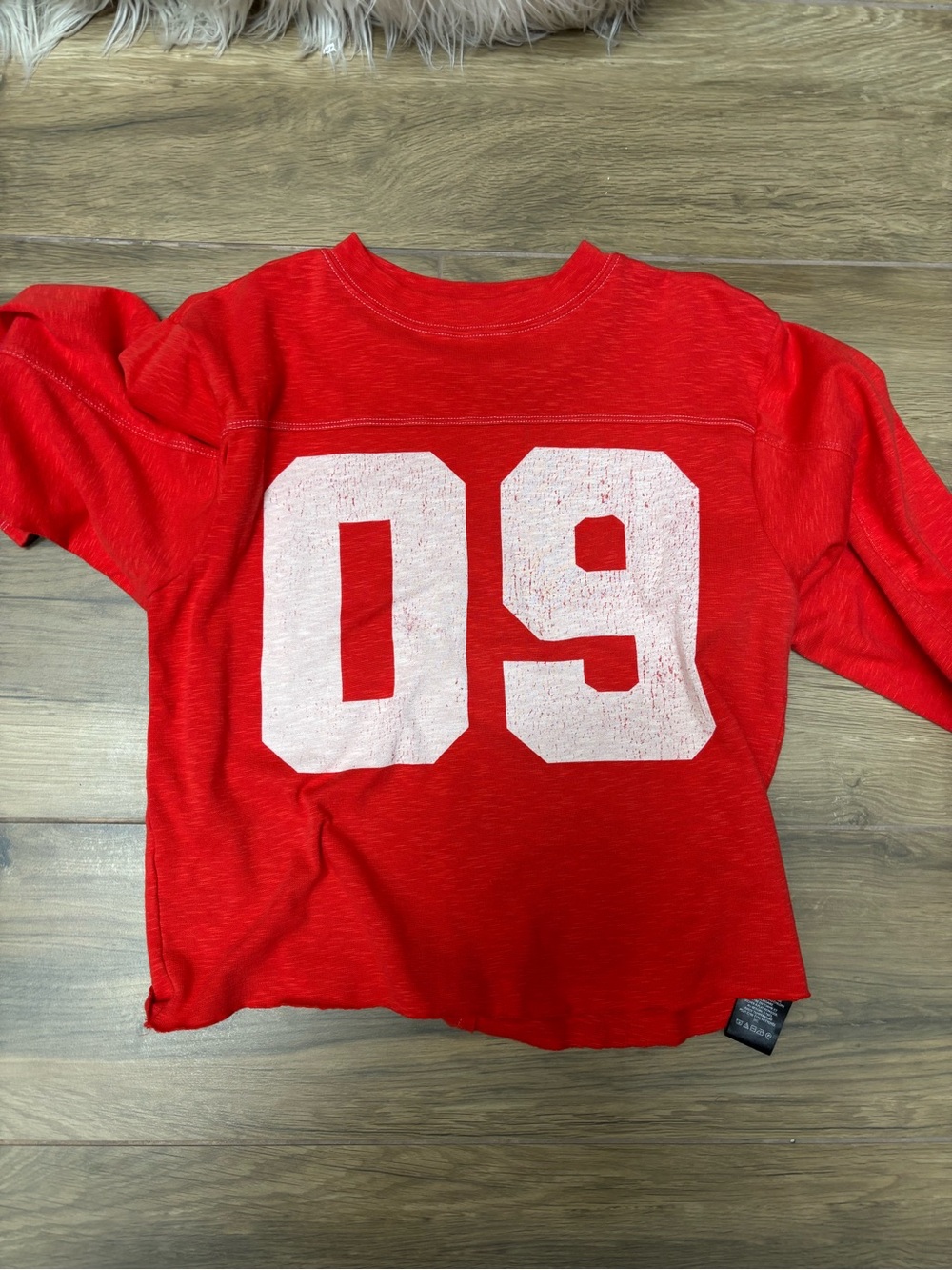 Anthropologie Red Graphic '09 Sweatshirt